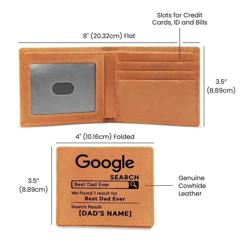 Google Search Best Dad Ever Gifts For Father's Day Personalized Name Graphic Leather Wallet