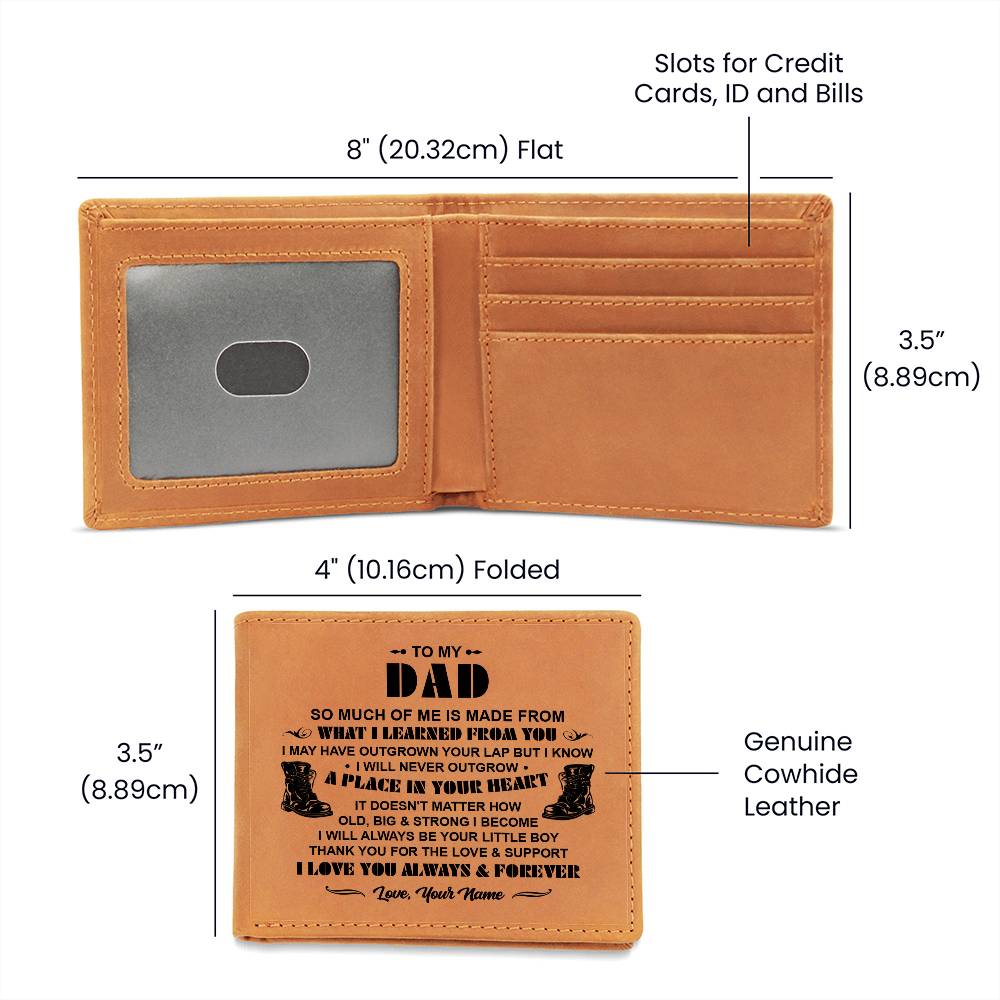 THANK YOU FOR THE LOVE & SUPPORT Gifts For Father's Day Personalized Name Graphic Leather Wallet