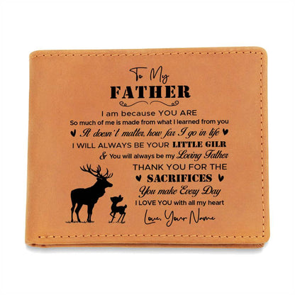 THANK YOU FOR THE SACRIFICES You Make Every Day Gifts For Father's Day Custom Name Graphic Leather Wallet