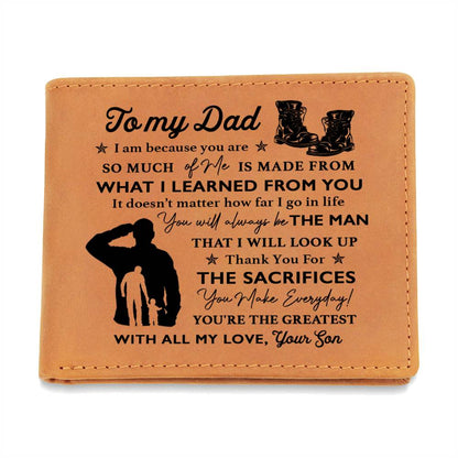 You Will Always Be THE MAN THAT I WILL LOOK UP Gifts For Father's Day Personalized Name Graphic Leather Wallet