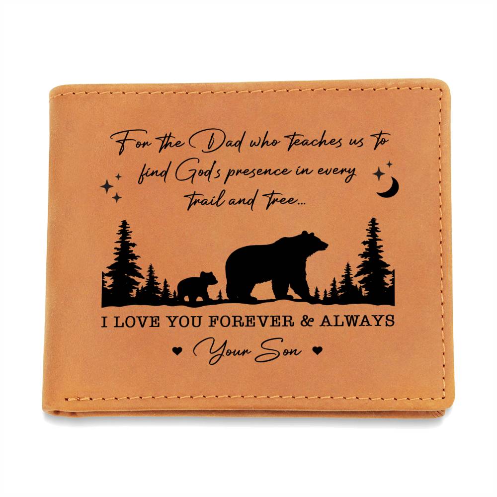 For The Dad Who Teaches Us To Find God's Gifts For Father's Day Personalized Name Graphic Leather Wallet