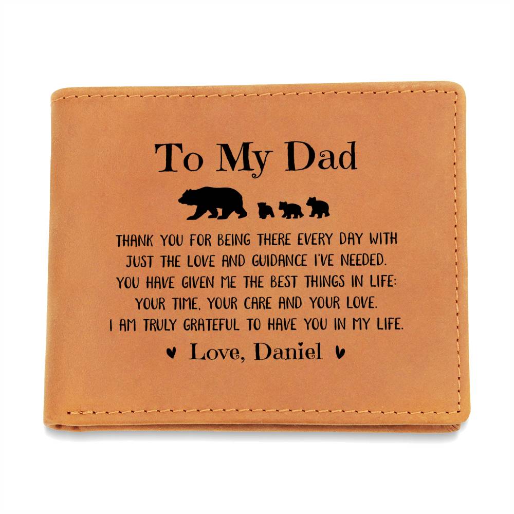 I AM TRULY GRATEFUL TO HAVE YOU IN MY LIFE Gifts For Father's Day Custom Name Graphic Leather Wallet