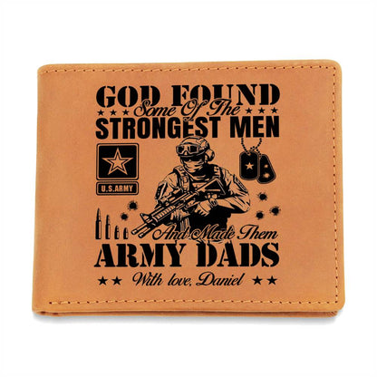 Army Dads Gifts For Father's Day Birthday Gift Idea Personalized Name Graphic Leather Wallet