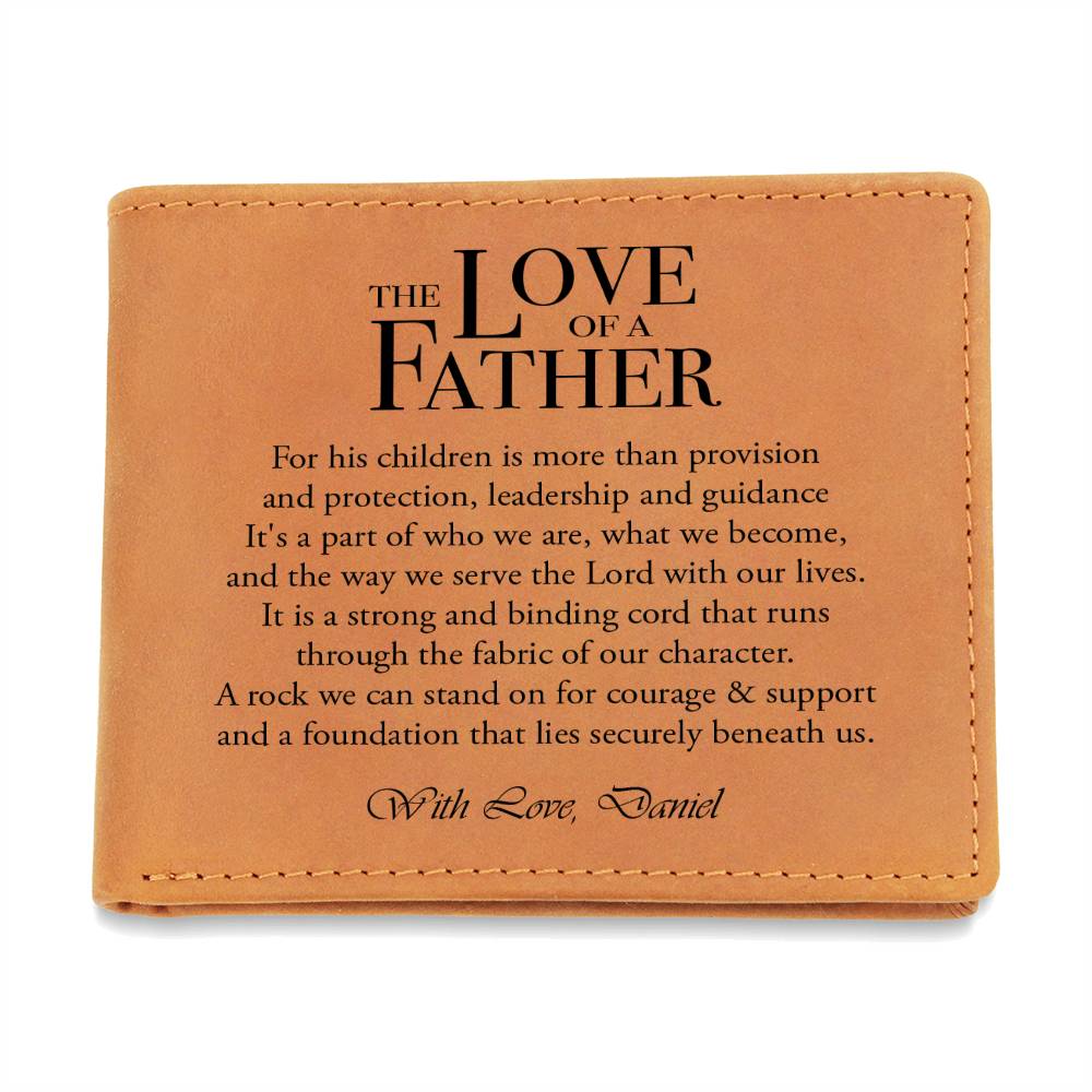 The Love Of A Father Gifts For Father's Day Custom Name Graphic Leather Wallet