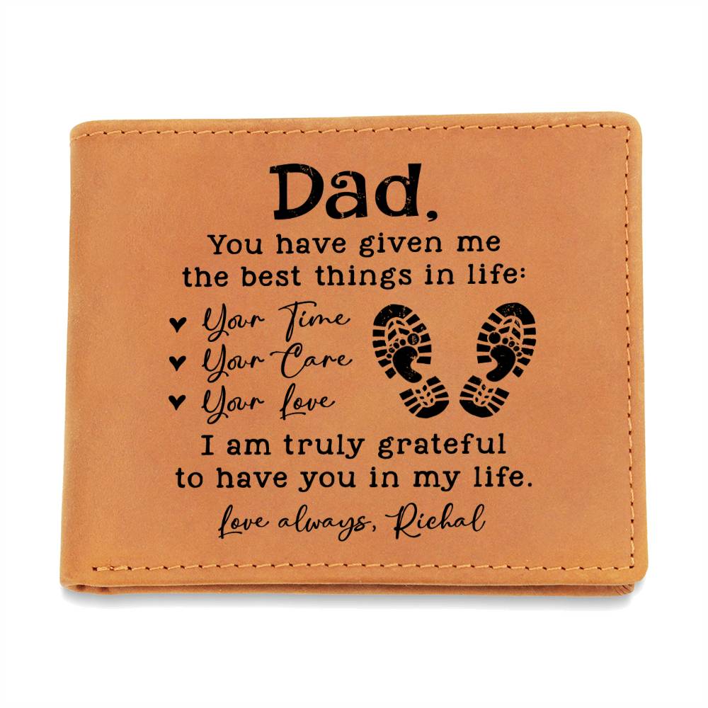 You Have Given Me The Best Things In Life Gifts For Father's Day Birthday Gift Idea Personalized Name Graphic Leather Wallet