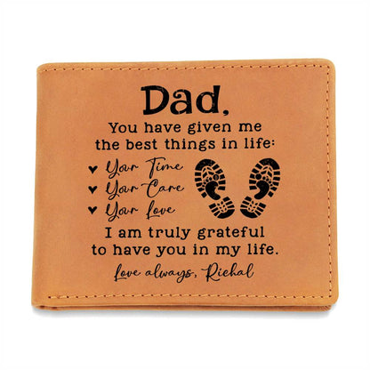 You Have Given Me The Best Things In Life Gifts For Father's Day Birthday Gift Idea Personalized Name Graphic Leather Wallet