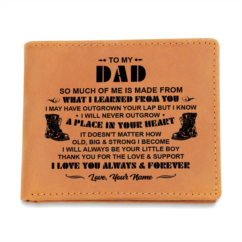 THANK YOU FOR THE LOVE & SUPPORT Gifts For Father's Day Personalized Name Graphic Leather Wallet