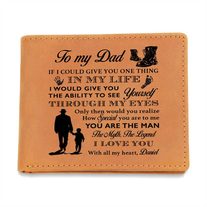 YOU ARE THE MAN ThE MYTH THE LEGEND Gifts For Father's Day Personalized Name Graphic Leather Wallet