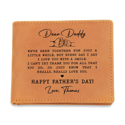 WE'VE BEEN TOGETHER FOR JUST A LITTLE WHILE Gifts For Father's Day Personalized Name Graphic Leather Wallet