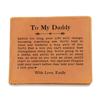 Before Too Long, Your Life Will Change Gifts For Father's Day Birthday Gift Idea Personalized Name Graphic Leather Wallet