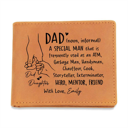 A Special Man That Is Frequently Used Gifts For Father's Day Personalized Name Graphic Leather Wallet