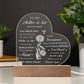 YOU MEAN WAY Too Much For Me Gifts For Mother's Day Personalized Name Engraved Acrylic Heart Plaque