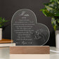 You WIll Always Be My Loving Mother Gifts For Mother's Day Personalized Name Engraved Acrylic Heart Plaque