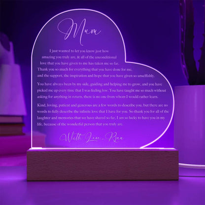 I Just Wanted To Let You Know Just Gifts For Mother's Day Personalized Name Engraved Acrylic Heart Plaque