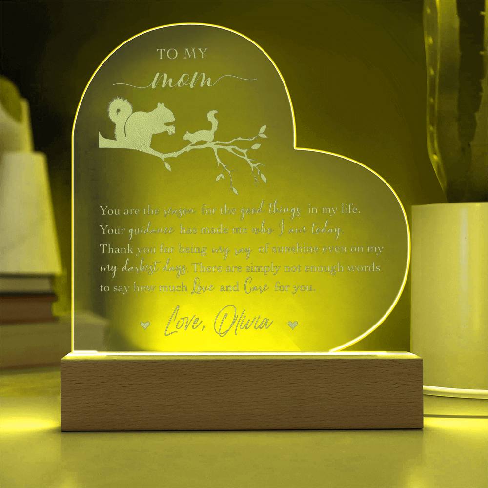There Are Simply Not Enough Words Gifts For Mother's Day Personalized Name Engraved Acrylic Heart Plaque