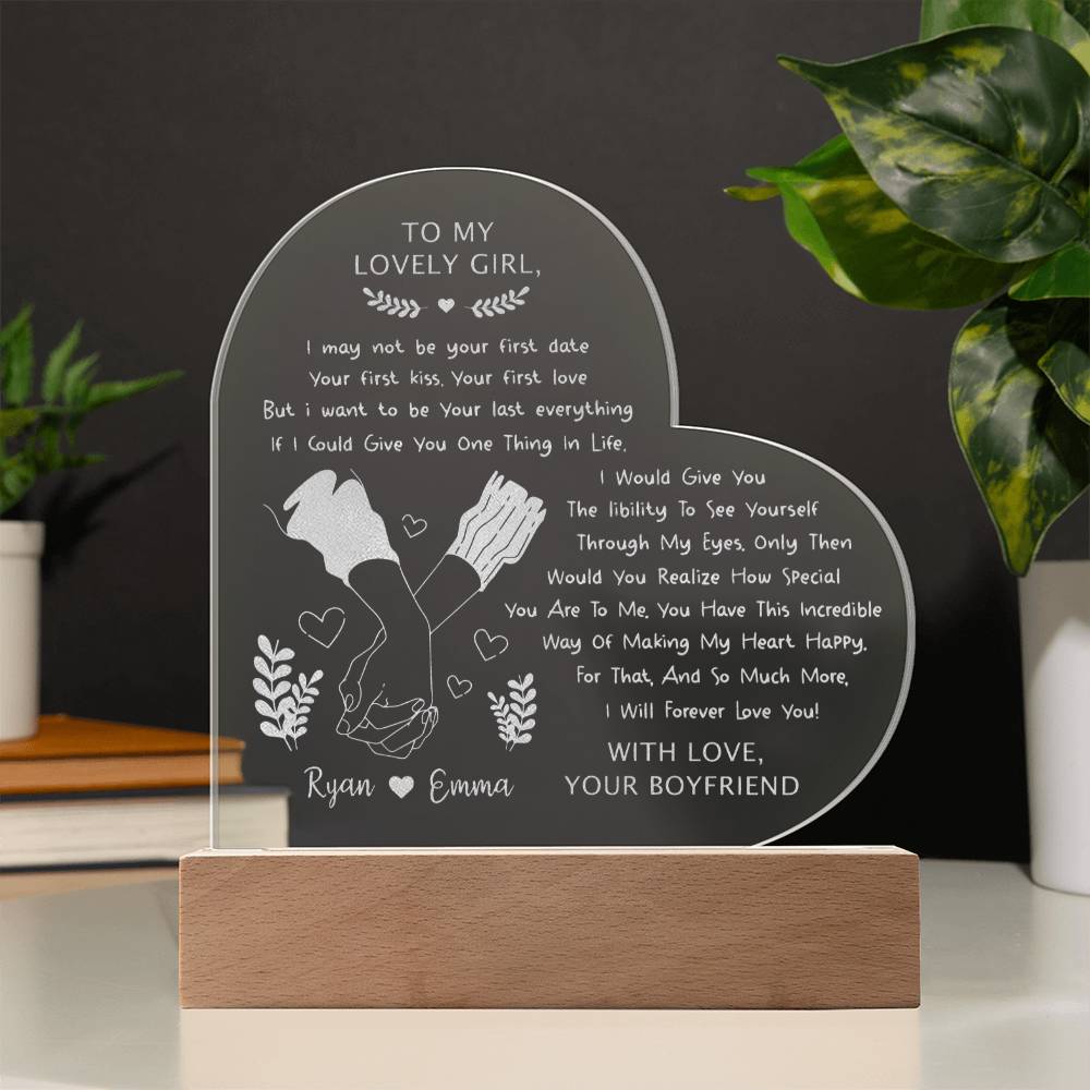 You Have This Incredible Way Of Making My Heart Happy Personalized Name Engraved Acrylic Heart Plaque