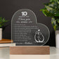 Custom Name 10 Reasons Why I Love You Engraved Acrylic Heart Plaque