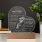 Giraffe Baby And Mom Gifts For Mother's Day Personalized Name Engraved Acrylic Heart Plaque