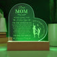 Mother & Daughter Gifts For Mother's Day Personalized Name Engraved Acrylic Heart Plaque