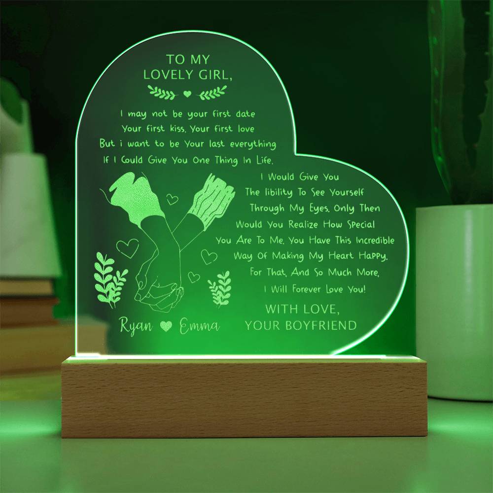 You Have This Incredible Way Of Making My Heart Happy Personalized Name Engraved Acrylic Heart Plaque