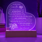 Personalized Name I WANT YOU TO BELIEVE DEEP IN YOUR HEART Engraved Acrylic Heart Plaque