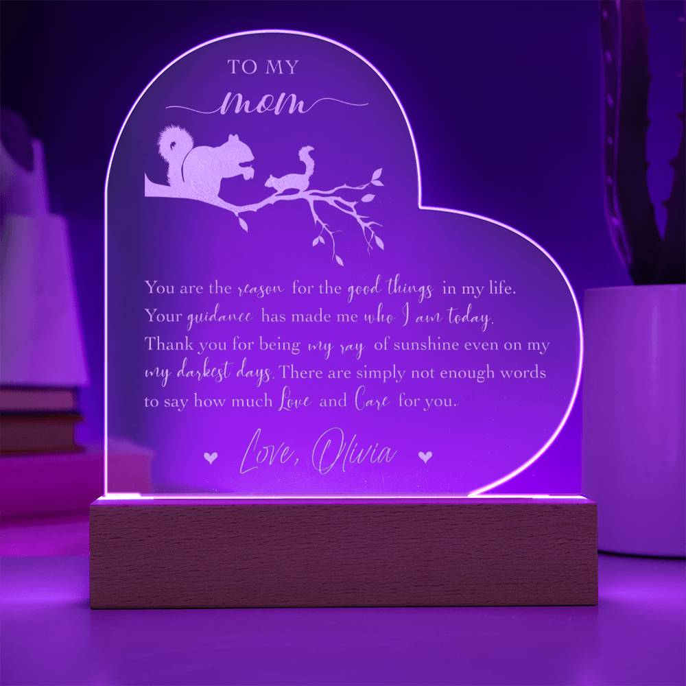 There Are Simply Not Enough Words Gifts For Mother's Day Personalized Name Engraved Acrylic Heart Plaque