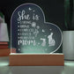 She Is Strong Gifts For Mother's Day Personalized Name Engraved Acrylic Heart Plaque