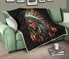 Indian Chief Warrior Quilt Twin Queen King Size 73