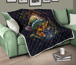 Peacock Bass Fishing Quilt Twin Queen King Size 110