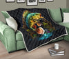 Bass Fishing Peacock Quilt Twin Queen King Size 13