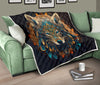 Native American Wolf 3D Quilt Twin Queen King Size 93