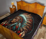 Indian Chief Warrior Quilt Twin Queen King Size 73