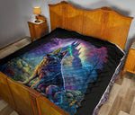 German Shepherd Colorful Quilt Twin Queen King Size 62