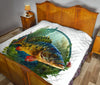 Peacock Bass Swim In Water Quilt Twin Queen King Size 111