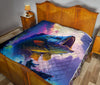 Fishing Man Quilt Twin Queen King Size 60