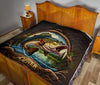 Large Mouth Bass Fishing Quilt Twin Queen King Size 78