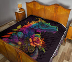 Dragon Colorful Quilt Twin Queen King Size 51