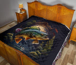 Peacock Bass Fishing Quilt Twin Queen King Size 110