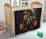 Native American Chef Warrior Quilt Twin Queen King Size 87