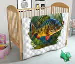 Peacock Bass Swim In Water Quilt Twin Queen King Size 111