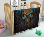 Skull Art Quilt Twin Queen King Size 130