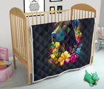 Pitbull And Flower Quilt Twin Queen King Size 114