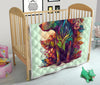 Pitbul And Flower Quilt Twin Queen King Size 113