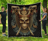 Skull Viking Quilt Twin Queen King Size 135