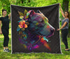 Pitbull Colorful Quilt Twin Queen King Size 117
