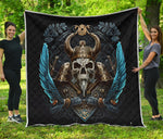 Skull Viking Quilt Twin Queen King Size 137