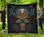 Skull Art Quilt Twin Queen King Size 130