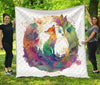 Fox Colorful Quilt Twin Queen King Size 61