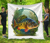 Peacock Bass Swim In Water Quilt Twin Queen King Size 111