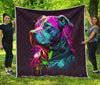 Pitbull Vector Quilt Twin Queen King Size 121